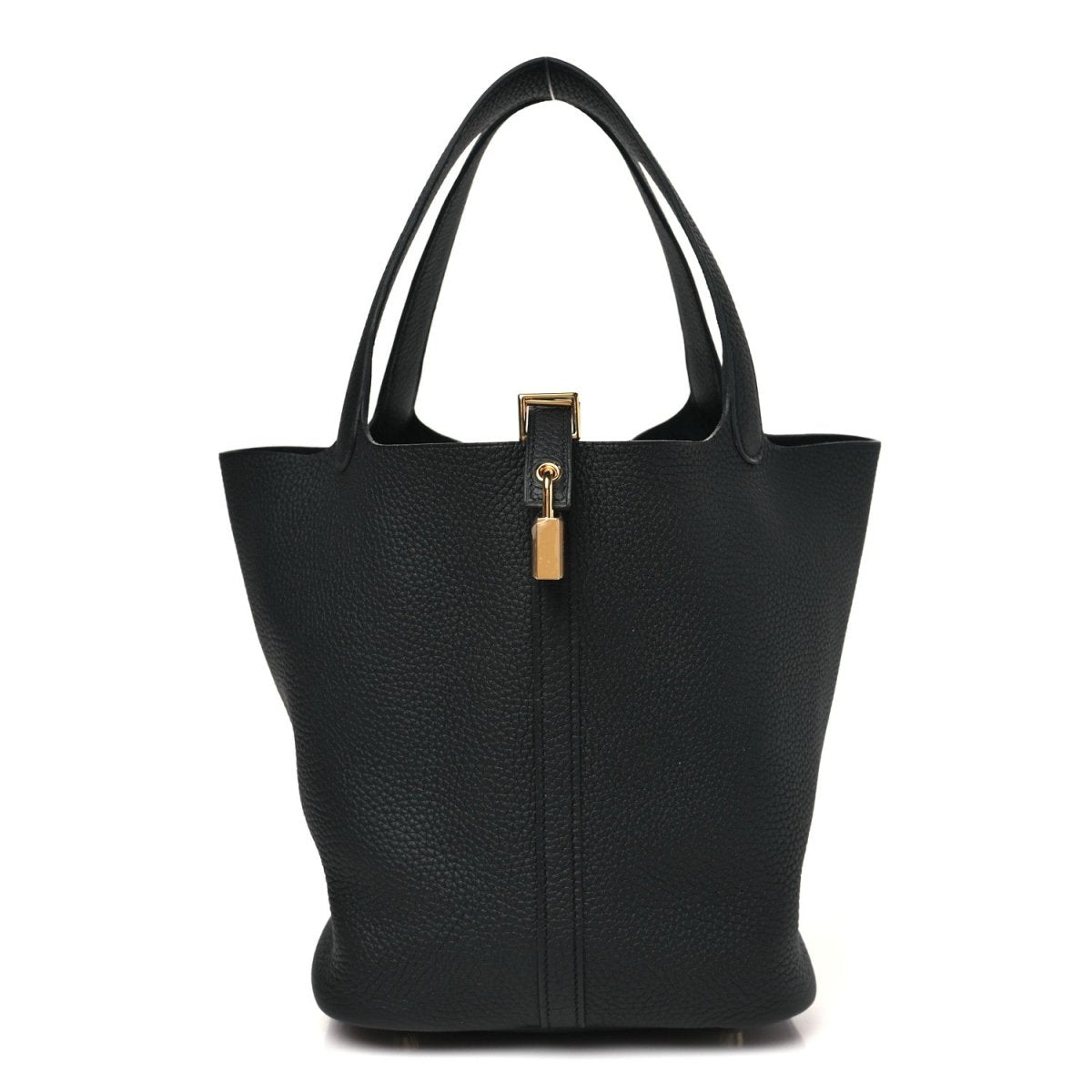 Taurillon Clemence Picotin Lock 22 MM Tote Black - NEESTRA