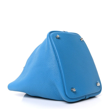 Taurillon Clemence Picotin Lock 22 MM Tote Bleu Frida - NEESTRA