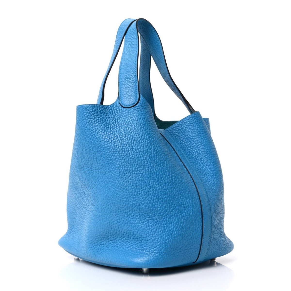 Taurillon Clemence Picotin Lock 22 MM Tote Bleu Frida - NEESTRA
