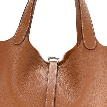 Taurillon Clemence Picotin Lock 22 MM Tote Gold - NEESTRA