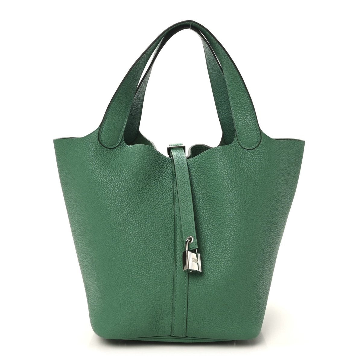 Taurillon Clemence Picotin Lock 22 MM Tote Vert Jade - NEESTRA