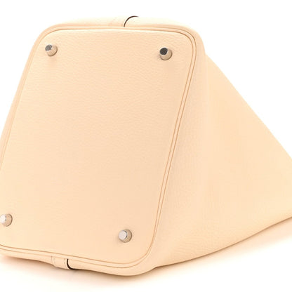 Taurillon Clemence Picotin Lock Bucket Bag 22mm Nata - NEESTRA