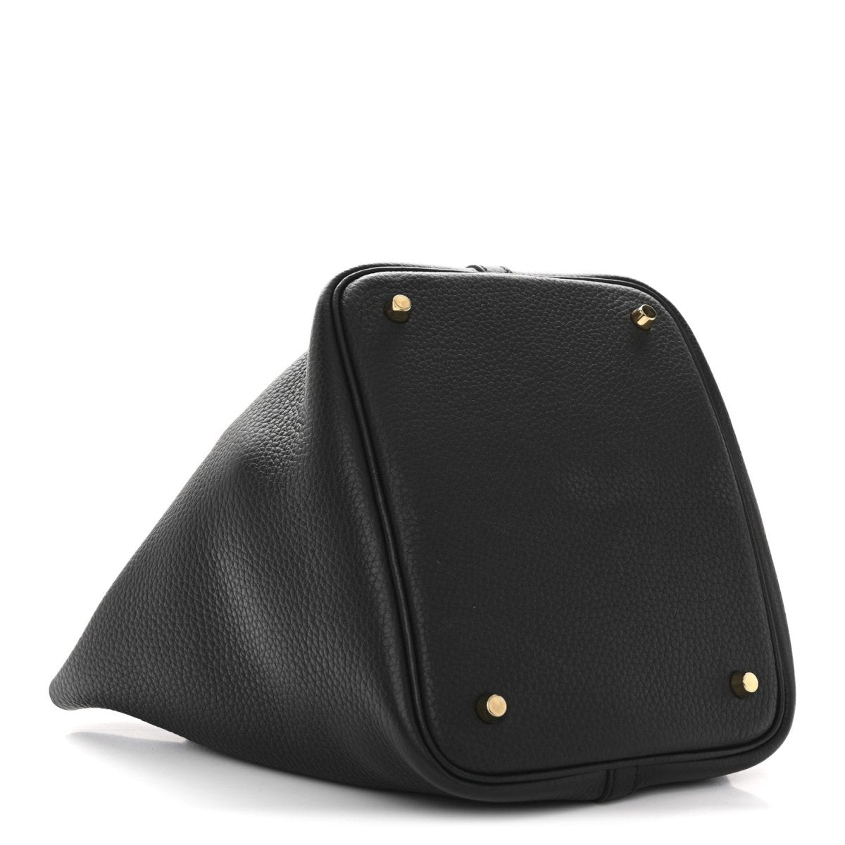 Taurillon Clemence Picotin Lock Tote Bag Calfskin Leather 22mm Black - NEESTRA