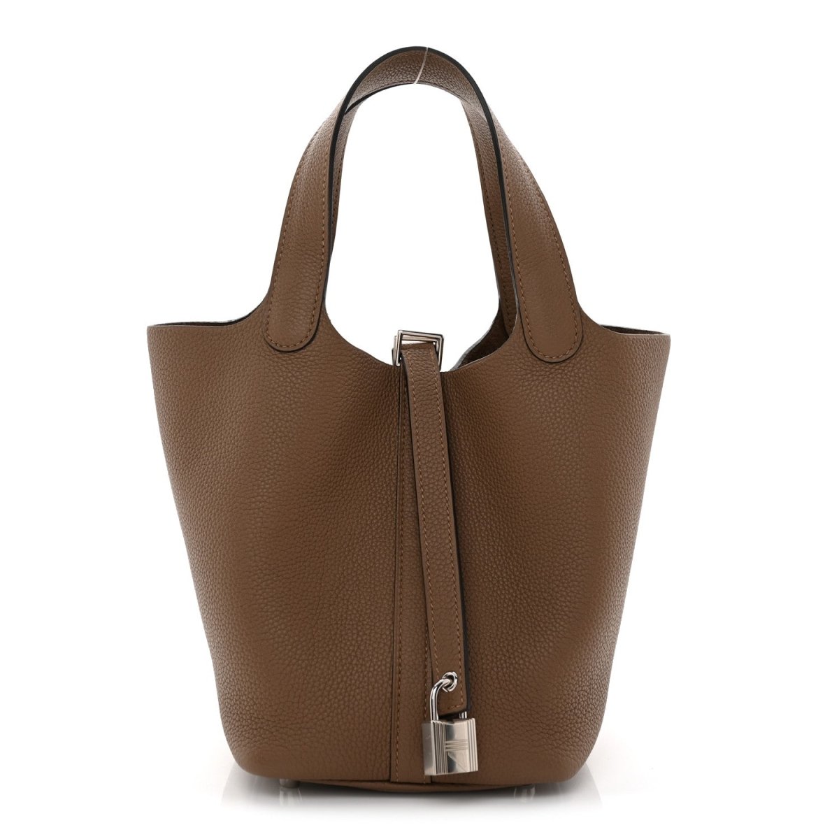 Taurillon Maurice Picotin Lock 18 PM Bucket Bag Beige - NEESTRA